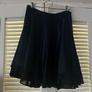 Diane Von Furstenberg Navy and Black Mini Skirt